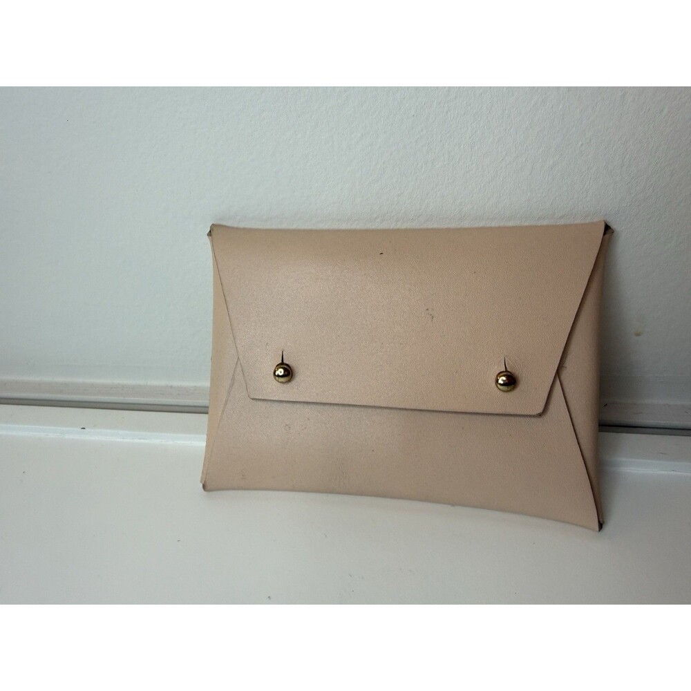 Tribe Alive Leather Card Holder Wallet Blush Nude Envelope Snap Minimalist Pouch